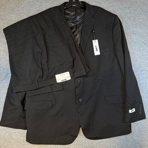 Dkny Other - DKNY Duran Mens 2 Piece Suit Black 54R Jacket 49W Pants Stretch DNUR217W0021 NEW